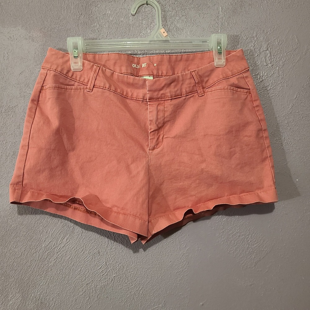 Old Navy Pixie Chino Shorts Womens‎ 6 Coral Pink Stretch Mid Rise Casual Summer